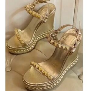 Christian Louboutin Metallic Gold Espadrilles